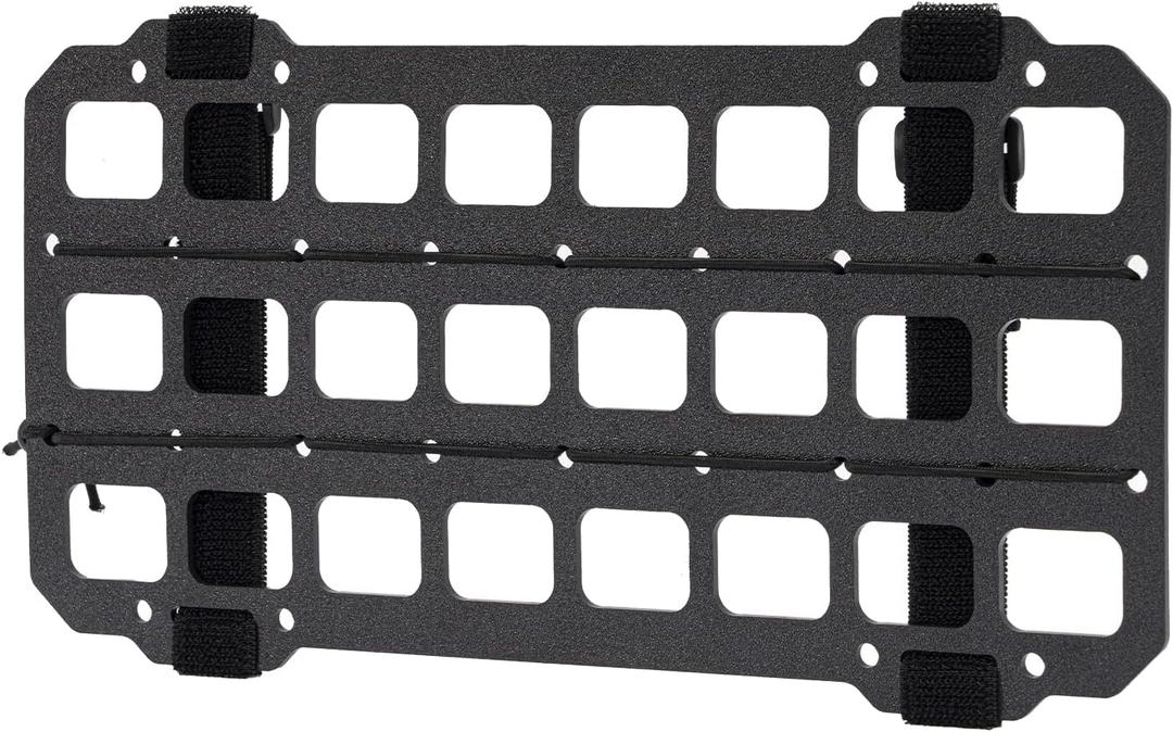 Vehicle MOLLE Panel Car Visor Organizer Storage Rack Rigid Insert Panel for Backpack Tactical Accessories Gear Holder Molle Pouches EDC Gadgets Small Tools Pens Sunglasses