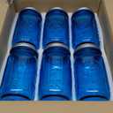 Tebery 6 Pack Vintage Blue Home Mason Jars with Airtight lids & Bands, 32Oz Wide Mouth Quart Glass Canning Jar for Fermenting, Pickling, Storage, DIY Crafts & Decor