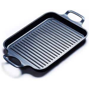 SKITCHN Nonstick Grill Pan, Induction Stove Top Grill Plate, Glass Grilling Pan for Indoor, Gas Range Grill Panel/Skillet