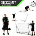 QuickPlay Kickster Elite Portable Soccer Goals - Ultra Fast Setup Weighted Training Goals for Backyard, Turf & Indoor Use - Durable Soccer Nets for Home & Team Practice