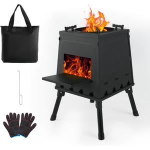 Portable Wood Stove Folding Twig Stove for Backpacking Camping Cooking