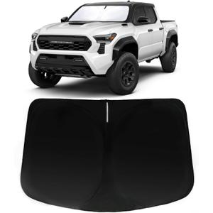 Windshield Sun Shade for 2016-2024 2025 Toyota Tacoma, Car Front Window Sunshade Fit Tacoma 2Dr 4Dr Pickup Foldable Limited 2Door 4Door Truck Sun Visor Blocks UV Rays Heat Sun Shield Accessories