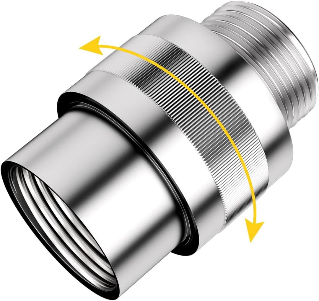 G-Promise All Metal Shower Head Shut Off Valve, G1/2" Shower Flow Control Valve for Handheld or Bidet Sprayer (Chrome)
