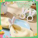 Chengu 12 Pcs Pink White Easter Bunny Napkin Rings Wooden Bunnys Napkin Rings Handmade Rabbit Dinner Paper Holders for Easter Spring Party Banquet Dinning Table Decoration (Rabbit)
