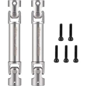 RC CVD Driveshafts Front Rear Center Drive Shaft Stainless Steel D-Shaped Hole Drive Shaft for FMS FCX18 LC80 Upgrade 1/18 RC Crawler Upgrade Parts Accessories