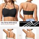 LetsJoli Push Up Strapless Bras for Women Supportive Bandeau Bra Non Slip Wireless No Underwire Padded Tube Bra (S)