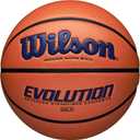 Wilson Evolution Indoor Game Basketballs - Size 5, Size 6 and Size 7 (Navy/Brown)