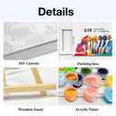 HeeBenor Framed Paint by Numbers Kit for Adults, Landscape Paint by Number with Easel, DIY Beach Oil Painting by Number, Adult Paint by Number Kits Framed Canvas for Home Wall Decor 8x12 Inch