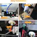 Briidea RV Electric Water Hybrid Heater Kits, Converts RV LP Gas Water Heater to 120V Electricity, 6 Gallon Capacity, Compatible with Suburban and Atwood Water Heater