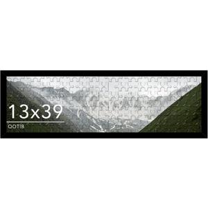Wood 13x39 Puzzles Frame Black for Wall Hanging, 13 x 39 Picture Frame Poster Photo Frame for Wall Horizontally or Vertically, Black, 1 Pack