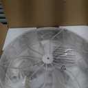 LEDIARY Caged Ceiling Fans with Lights, White Flush Mount Ceiling Fan with Remote&App, Small Low Profile Bladeless Ceiling Fan Light Fixture for Bedroom, Kitchen, Dining Room-White Gold Color (Medium)