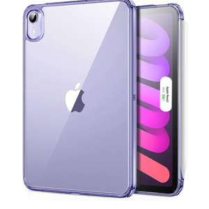 ESR for iPad mini 7 A17 Pro Case, iPad mini 7th/6th Generation Case (2024/2021), Slim and Light, Shock and Drop Protection, Yellowing Resistant, Supports Pencil Pro & Pencil (USB-C), Purple Clear