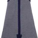 Burt's Bees Baby Infant Wearable Blanket, 100% Organic Cotton Newborn Unisex Beekeeper - Light Weight 0.5 TOG or Medium Weight 1.5 TOG Sack, Medium, Midnight Stripe