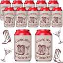 12 Pcs Cowgirl Can Coolers Bachelorette Party Favors Cowgirl Wedding Gift Personalized Drink Holders for Bachelorette Party Favors