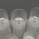 Flickering Flameless Candles Battery Operated with Remote and 2/4/6/8 H Timer Plexiglass Led Pillar Candles Pack of 9 (D2.3"xH 6"7"8")with Realistic Moving Wick Candles for Home Decor(White)