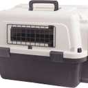 Plastic Dog/Cat Crate Portable Travelling Pet Kennel Without Wheel for Dogs/Cats, Small, Tan