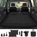 SUV Air Mattress for Camping, Air Mattress for Car Compatible with SUV, Camping Bed with Pump, Inflatable Sleeping Pad for Car Backseat, Truck Travel Bed for Road Trip (Black)