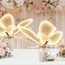 LED Moving Butterfly Light Decoration: Electric Wings Lamp for Wedding - Light Up Table Centerpiece & Wall Decor with Movement - Tying for Birthday Cake Party Baby Bridal Shower Christmas Tree