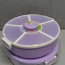 Kids Original Snack Spinner Bundle - Reusable Snack Container with 5 Compartment Dispenser and Lid | BPA and PVC Free | Dishwasher Safe | No Spill, Leakproof, for Toddlers, School (Purple-2Pack)