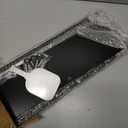 Pickleball Paddle Rack Holds 8 Paddles at a 45-Degree Angle Making All Paddles Visible, With Slider Paddle Marker to Track Next Up Players, Fence or Wall Mount, Steel, Black