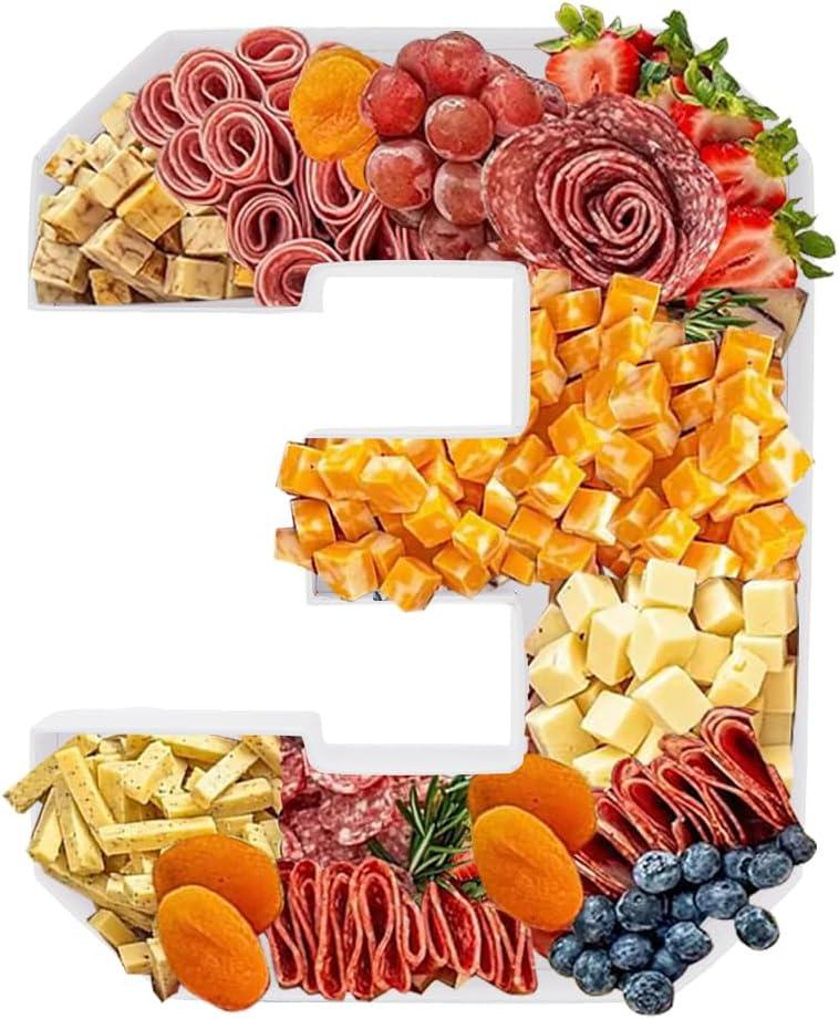 14inch Charcuteire Board Number Fillable Cardboard Platter Serving Food Fruit Decoration Box Birthday Anniversary Party Treat (3)