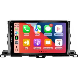 10" Toyota Highlander Stereo 2014-2019, CarPlay & Android Auto | Premium Android 13 touchscreen with GPS, WiFi 6, Bluetooth 5.4, Mirror Link, FM, SWC, and an HD Backup Camera