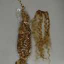 Curly Human Hair Bundles Blonde 16 Inch Kinky Curly #27 Honey Blonde Single Bundle Human Hair Unprocessed Native Virgin Hair 100g Total Double Weft Human Hair Extensions for Women