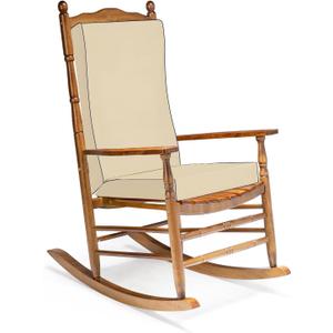 Cushions for Outdoor Furniture Outdoor Rocking Chair Cushions High Back Outdoor Chair Cushion for Adirondack,Ergonomic Natural Curve Design,Waterproof Fade Resistant,Seat19x19,Back19x26in Beig