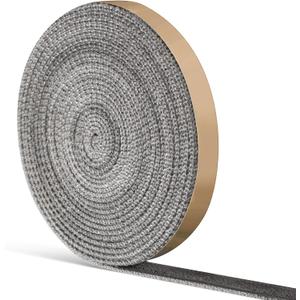 Self Adhesive Stove Window Glass Gasket Tape 1" Width 300" Length Fiberglass Flat Stove Door Glass Gasket Self Stick Flat Gasket Tape for Stove and Fireplace Window Glass