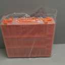 Toy Car Storage Organizer Case Compatible with Hot Wheels/for Matchbox Cars. Display Carrying Container Holder for LOL Surprise Dolls/for Shopkins with 48 Compartments Double Sided-Orange (Box Only)