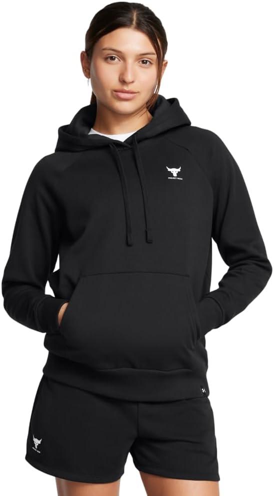 Under Armour Women's Project Rock Rival Fleece Hoodie (Black)