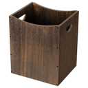 Vrisa Wood Can 5.3 Gallon Office Wastebasket Farmhouse Rectangular Garbage Can with Built-in Handles Small Can for Bedroom Office Kitchen Bathroom Under Desk Large Storage (1 Pack, Rustic Brown)