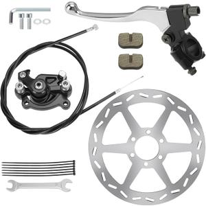 CILOYU Mini Bike Brake Lever 180mm Disc Brake Rotor + Rear Brake Caliper Replacement for Coleman CT100U CC100X Baja DB30 Motovox MBX10 MBX11 MMB80 MMB105 79cc 97cc 100cc Powersports Parts (Black)