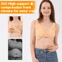 Post Surgery Front Closure Bra (Nude, Small)