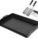 BBQ Future Universal Cast Iron Griddle for Gas Grill with Spatula Set, 23" x 16" Pre-Seasoned Nonstick Griddle Insert Large BBQ Flat Top Plate for All Gas/Electric Grill, Stove Top and more