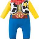 Baby Boys' Cowboy Costume Halloween Cosplay Bodysuit (Cowboy, 18-24 Months) (Yellow)
