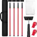 Dust Barrier Poles Kit, 12.8FT Spring Retractable Kit, 4 Pack