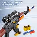 Shushuzz Toy Gun Sniper Rifle Toy for Boys Age 8-12 Realistic Foam Blaster Gun with Scope & 20 Soft Bullets, Manual Action Dart Shooting for Outdoor Games, for Kids & Adults