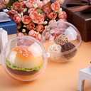 20 Pack Clear Plastic Fillable Ornaments Balls for Crafts, 3.15''/80mm Christmas Ornaments DIY for Holiday, Wedding, Gifts, Home Decor