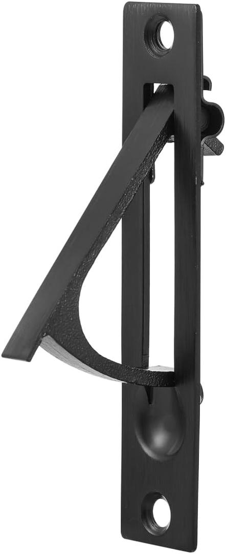 1 Pack Pocket Door Edge Pull, Matte Black, 4", Flush Mount Pocket Door Pull Handles, Pocket Door Hardware
