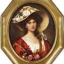 SIMON'S SHOP Vintage 8x10 Picture Frame for Wall and Tabletop, Brushed Gold Finish Octagon Shaped Frame Display Oval 8x10 Photos Vertically or Horizontally