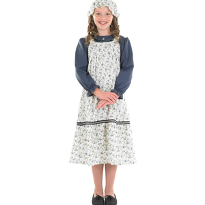 fun shack Pioneer Dress for Girls, Colonial Costume, Victorian Dress for Kids, Orphan Outfit for Girls XL
