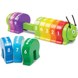 Melissa & Doug Counting Caterpillar - Classic Wooden Toy with 10 Colorful Numbered Segments