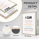 Kids Affirmation Wall Art Positive Canvas Wall Decor Inspirational Quotes Wall Art Motivational Words Pictures Daily Affirmations Poster Nursery Prints for Playroom Children Room 16x24x3 Inch Framed