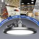 Led High Bay Lights 200W - 28000lm 5000K Super Bright Waterproof Led Shop Lights with Plug 5' Cable and Hook Ring, Garage Light for Factory Gym Warehouse Workshop 4 Pack