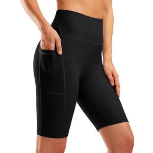 G Gradual Women's 9" High Waisted Swim Board Shorts Tummy Control Swimsuit Bottoms for Women with Liner Pockets (X-Large, Black)