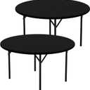misaya 2 Packs Round Spandex Tablecloths, Stretch Elastic Tablecloth Cover Fits for 36"-44" Round Tables, Washable Polyester Table Cloth for Dining, Party, Outdoor and Indoor, Black