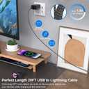 iPhone Charger Cord 20 FT [Apple MFi Certified] iPhone Charger Long Cable with QC 18W Wall Charger Plug, Braided iPhone Cord Fast Charging USB to Lightning Cable for iPhone 14/13/12/11, iPad
