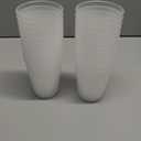 LemonRoad 25 Pcs Frosted Plastic Cups Bulk Blank Clear Disposable Drink Tumblers for Wedding Stadium Painting Marketing Events Home Birthday Party Supplies(16oz)