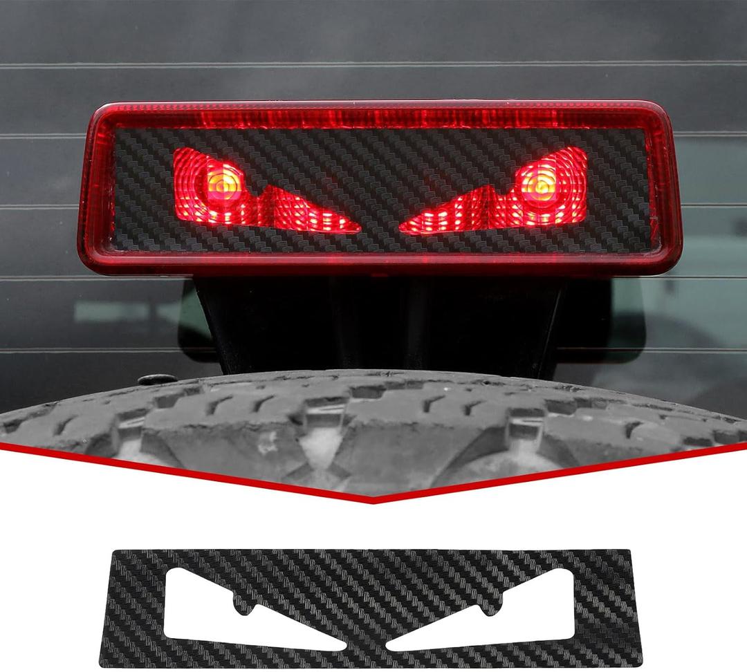 JeCar Third Brake Light Decal Carbon Fiber High Mount 3rd Brake Light Sticker Fit for Jeep Wrangler JK JKU 2007-2018 JeCar Third Brake Light Decal Carbon Fiber High Mount 3rd Brake Light Sticker Fit for Jeep Wrangler JK JKU 2007-2018